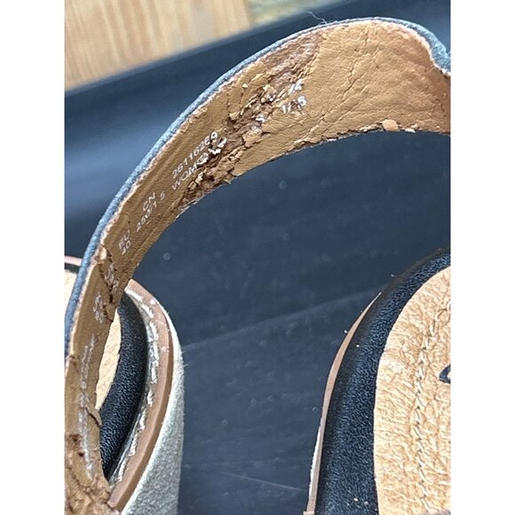 Clarks Womens Leather Black Wedge Sandals US 9 Comfortable Cushioned Sole - Picture 3 of 10